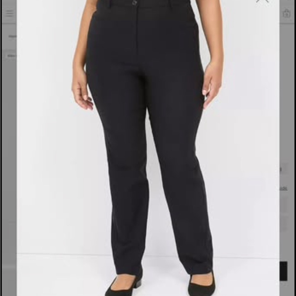Lane Bryant Black Straight Leg Pants
